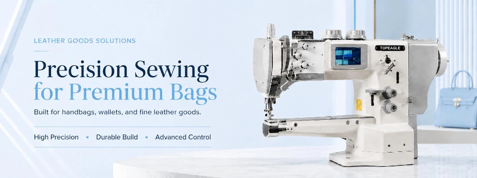 TOPEAGLE cylinder bed industrial sewing machine for leather and shoes